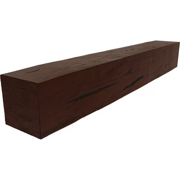 Hand Hewn Faux Wood Fireplace Mantel, NaturaL x 12